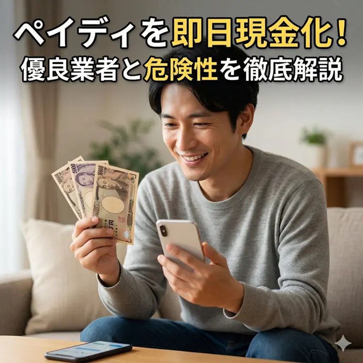 ペイディを即日現金化した男性のイメージ